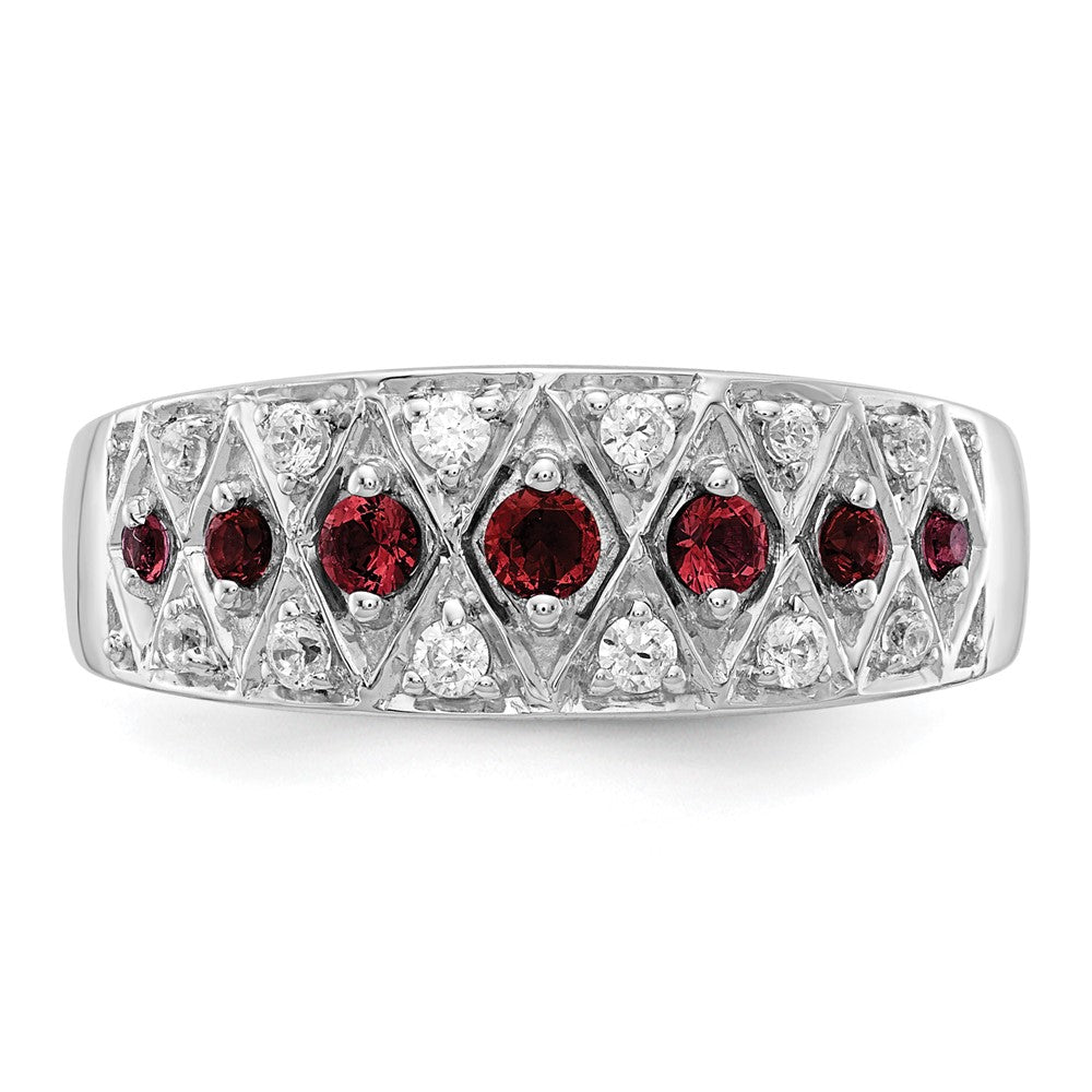 14kw 1/5 ct Lab Grown Dia VS/SI+ G+ & Cr Ruby Comp Fancy Ring