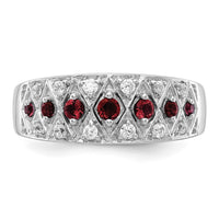 14kw 1/5 ct Lab Grown Dia VS/SI+ G+ & Cr Ruby Comp Fancy Ring