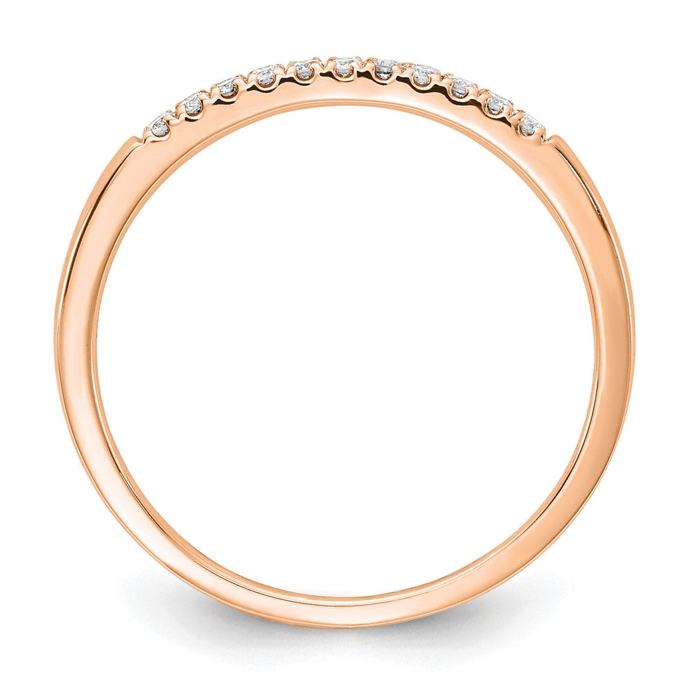 14k Rose Gold 1/10 ct Lab Grown Diamond VS/SI+ G+ Complete Wedding Band