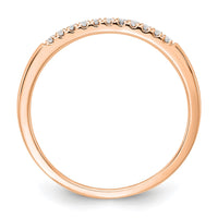 14k Rose Gold 1/10 ct Lab Grown Diamond VS/SI+ G+ Complete Wedding Band