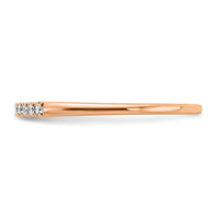 14k Rose Gold 1/10 ct Lab Grown Diamond VS/SI+ G+ Complete Wedding Band