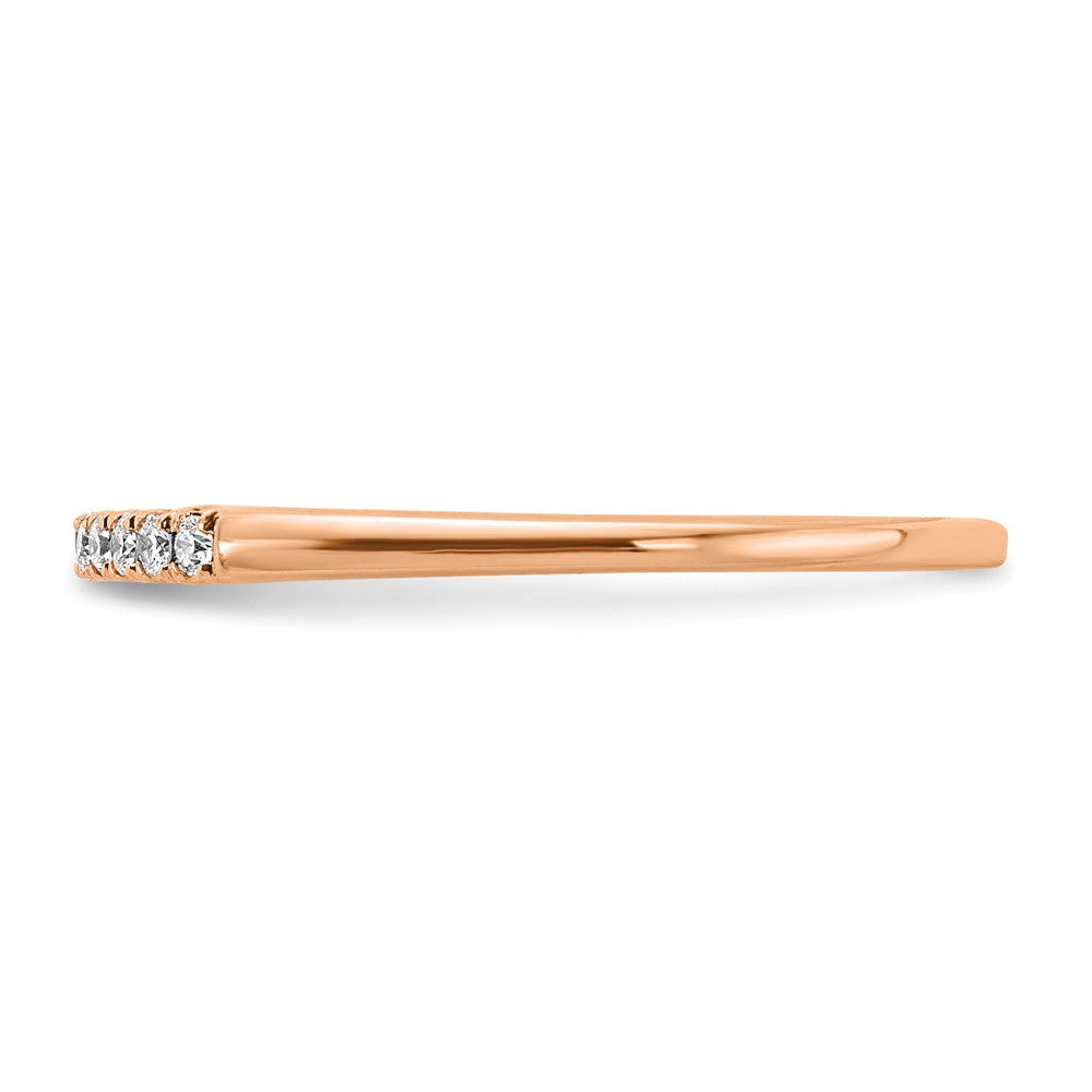 14k Rose Gold 1/10 ct Lab Grown Diamond VS/SI+ G+ Complete Wedding Band
