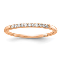 14k Rose Gold 1/10 ct Lab Grown Diamond VS/SI+ G+ Complete Wedding Band