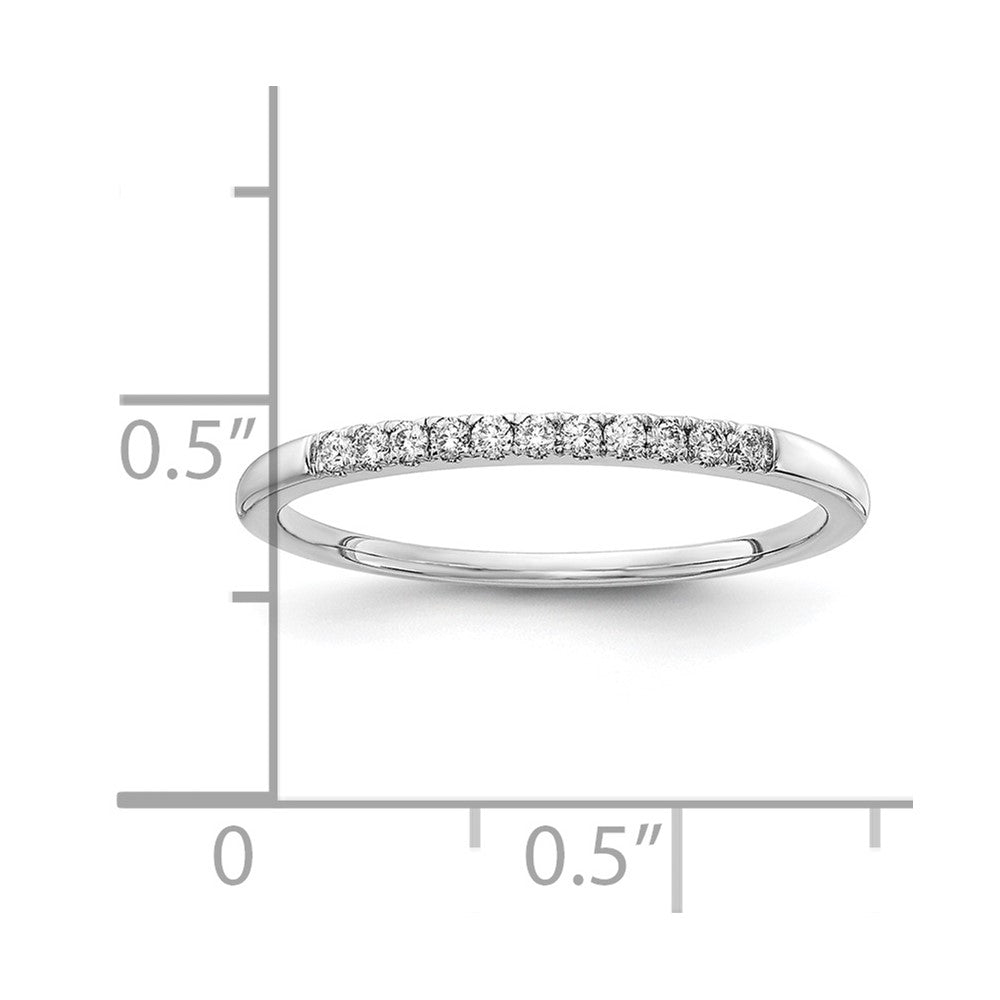 14k White Gold 1/10 ct Lab Grown Diamond VS/SI+ G+ Complete Wedding Band