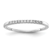 14k White Gold 1/10 ct Lab Grown Diamond VS/SI+ G+ Complete Wedding Band