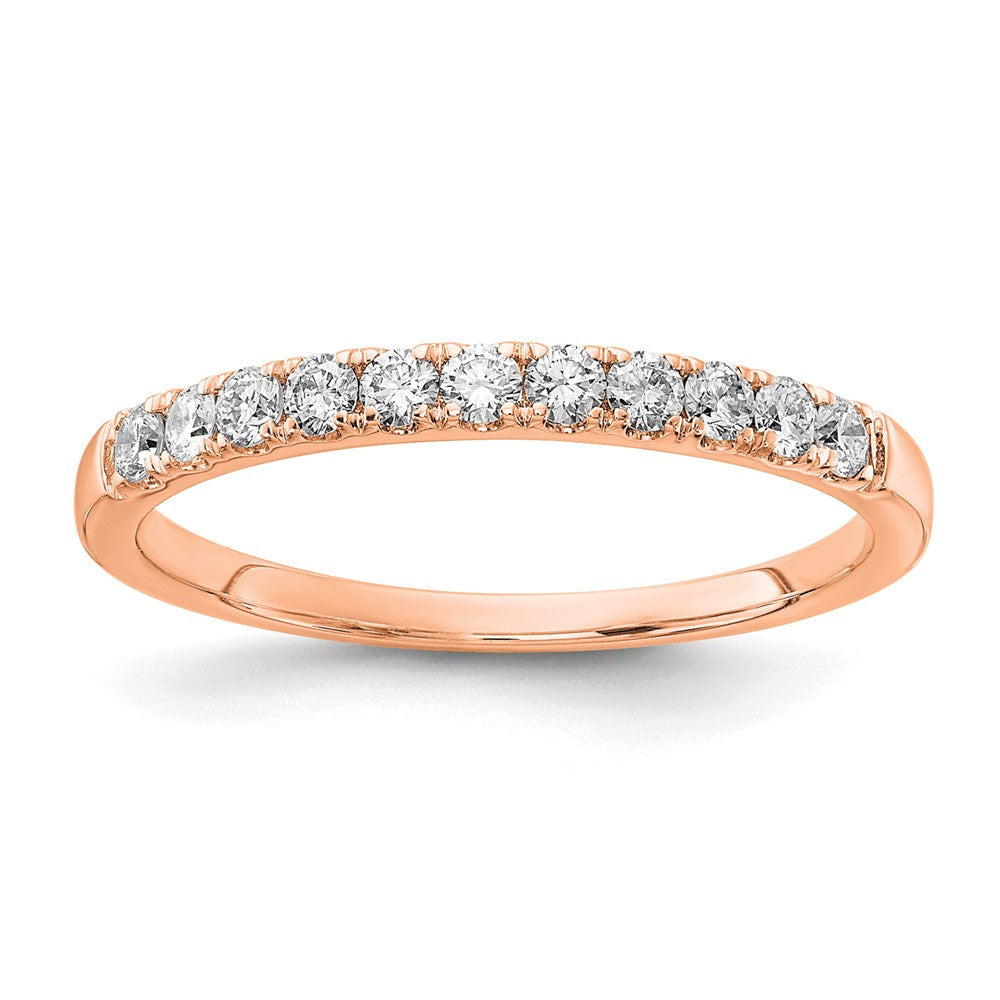 14k Rose Gold 1/3 ct Lab Grown Diamond VS/SI+ G+ Complete Wedding Band