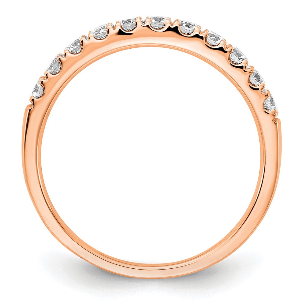 14k Rose Gold 1/2 ct Lab Grown Diamond VS/SI+ G+ Complete Wedding Band