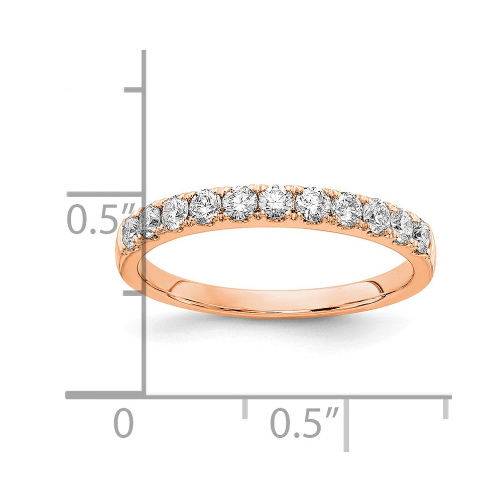 14k Rose Gold 1/2 ct Lab Grown Diamond VS/SI+ G+ Complete Wedding Band