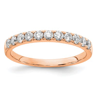 14k Rose Gold 1/2 ct Lab Grown Diamond VS/SI+ G+ Complete Wedding Band