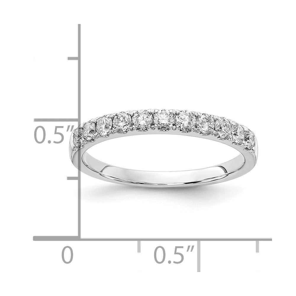 14k White Gold 1/2 ct Lab Grown Diamond VS/SI+ G+ Complete Wedding Band