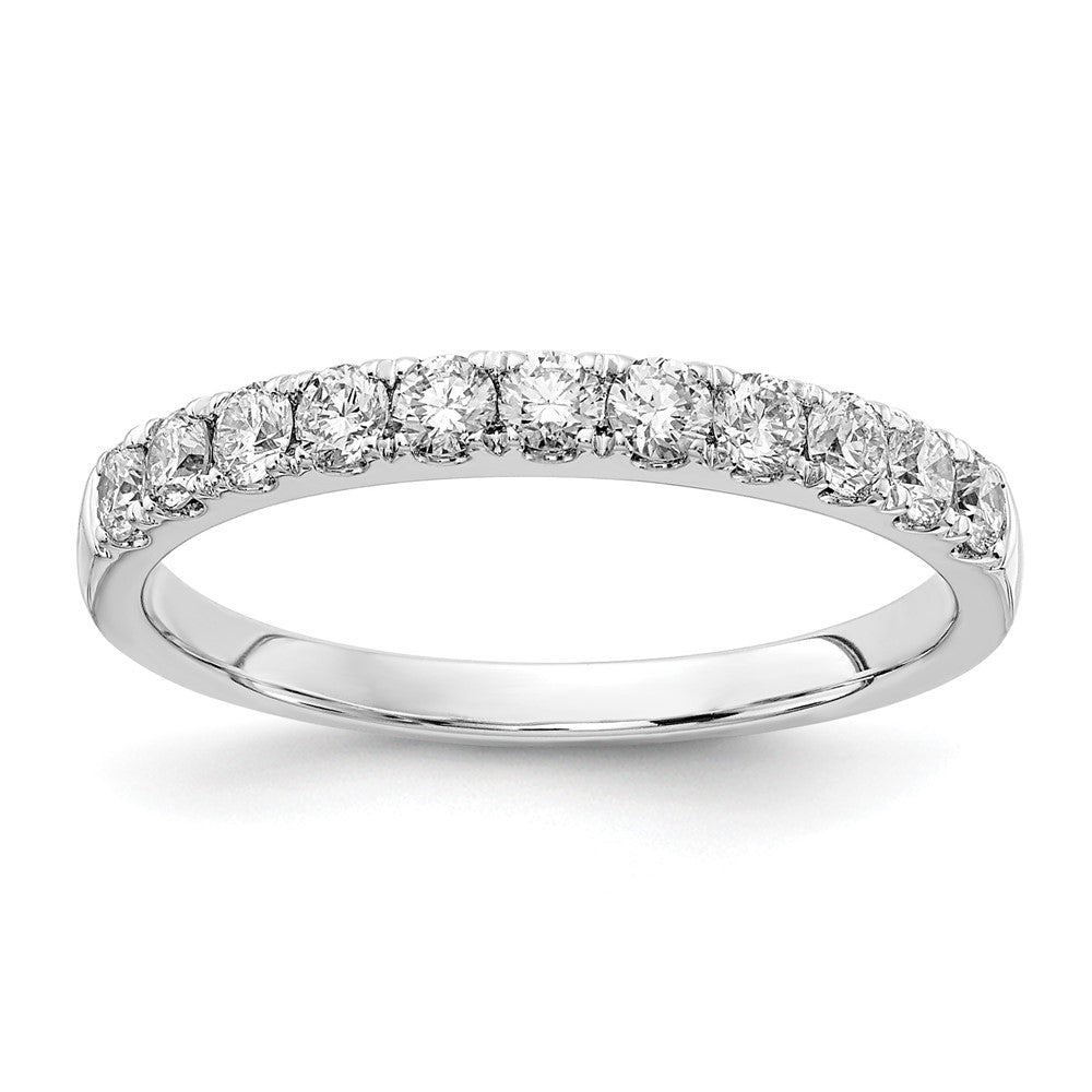 14k White Gold 1/2 ct Lab Grown Diamond VS/SI+ G+ Complete Wedding Band