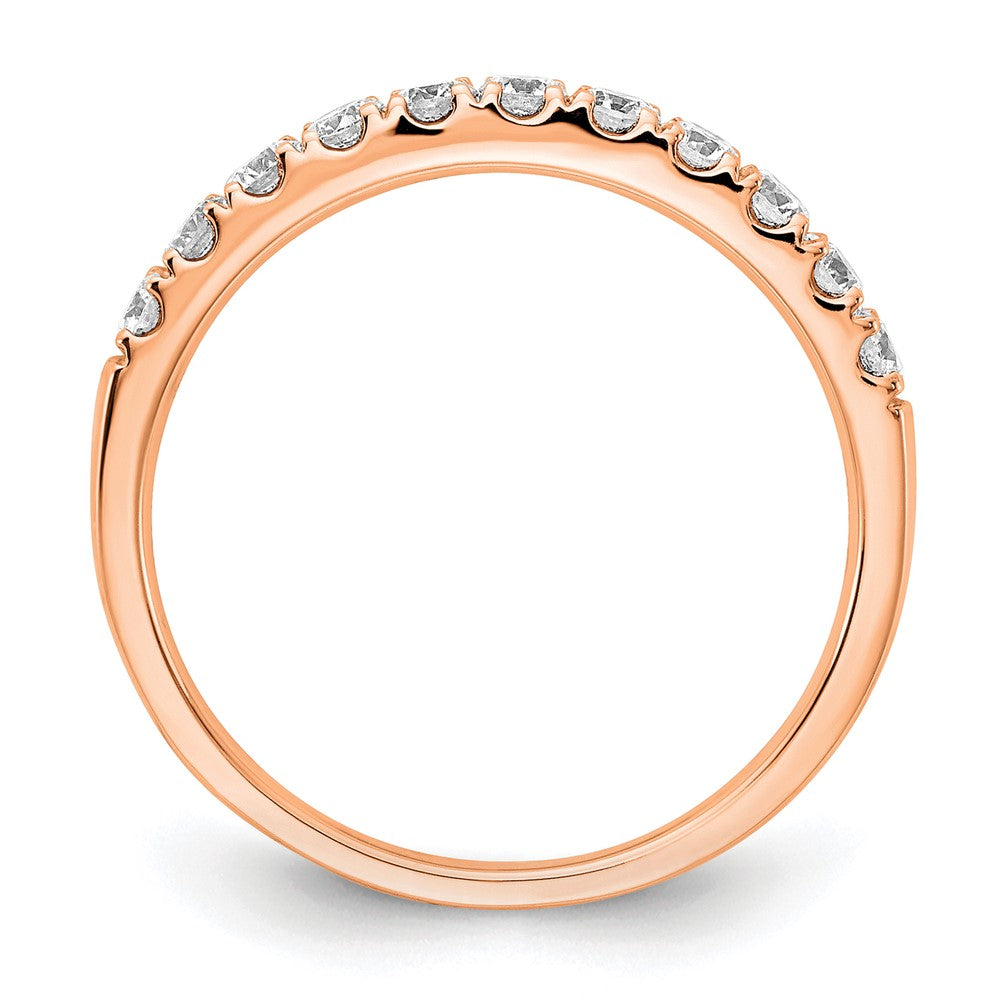 14k Rose Gold 1/2 ct Lab Grown Diamond VS/SI+ G+ Complete Wedding Band
