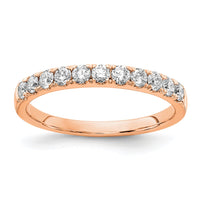 14k Rose Gold 1/2 ct Lab Grown Diamond VS/SI+ G+ Complete Wedding Band