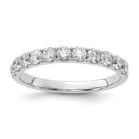 14k White Gold 3/4 ct Lab Grown Diamond VS/SI+ G+ Complete Wedding Band