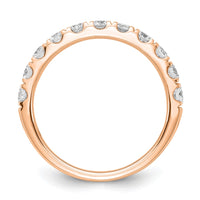 14k Rose Gold 1 ct Lab Grown Diamond VS/SI+ G+ Complete Wedding Band