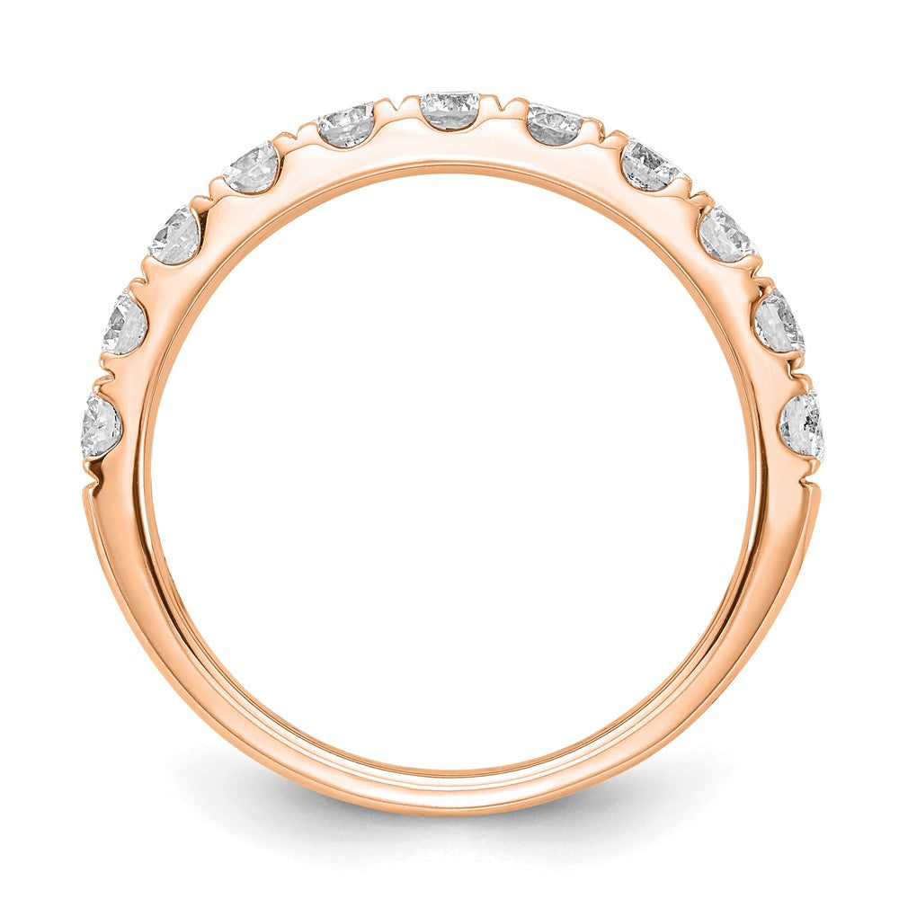 14k Rose Gold 1 ct Lab Grown Diamond VS/SI+ G+ Complete Wedding Band