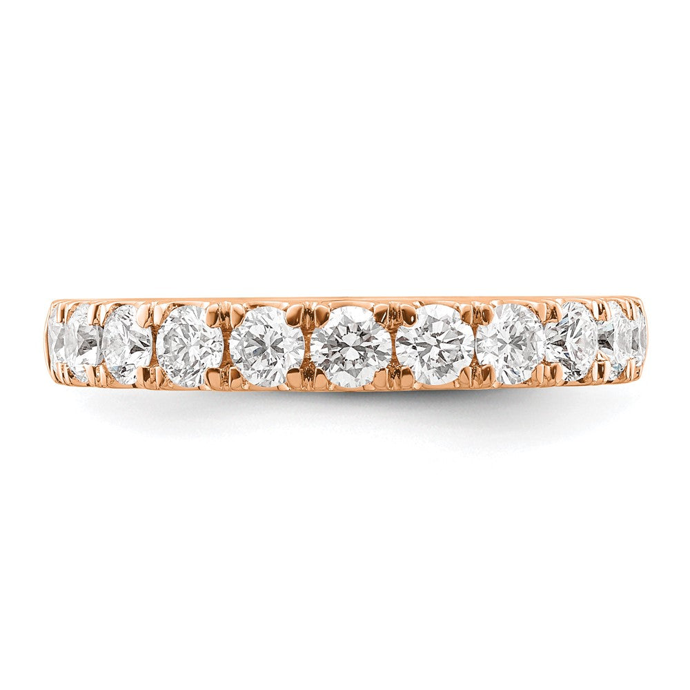 14k Rose Gold 1 ct Lab Grown Diamond VS/SI+ G+ Complete Wedding Band