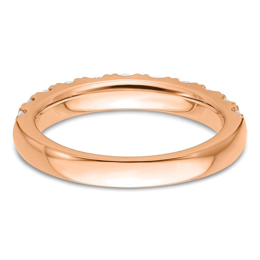 14k Rose Gold 1 ct Lab Grown Diamond VS/SI+ G+ Complete Wedding Band