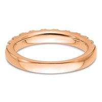 14k Rose Gold 1 ct Lab Grown Diamond VS/SI+ G+ Complete Wedding Band