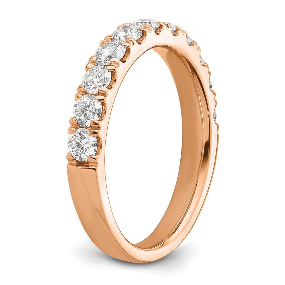 14k Rose Gold 1 ct Lab Grown Diamond VS/SI+ G+ Complete Wedding Band