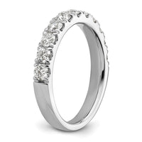 14k White Gold 1 ct Lab Grown Diamond VS/SI+ G+ Complete Wedding Band