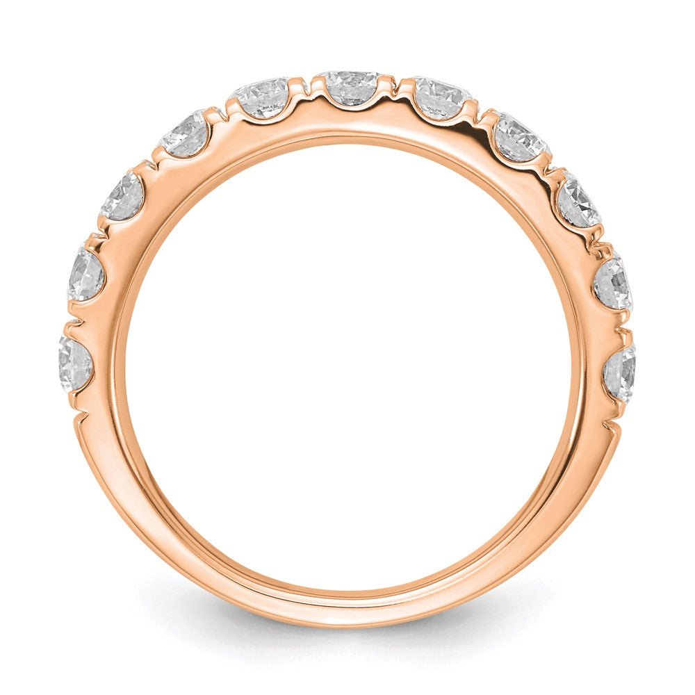 14k Rose Gold 1 1/2 ct Lab Grown Diamond VS/SI+ G+ Complete Wedding Band