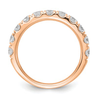 14k Rose Gold 1 1/2 ct Lab Grown Diamond VS/SI+ G+ Complete Wedding Band