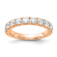 14k Rose Gold 1 1/2 ct Lab Grown Diamond VS/SI+ G+ Complete Wedding Band