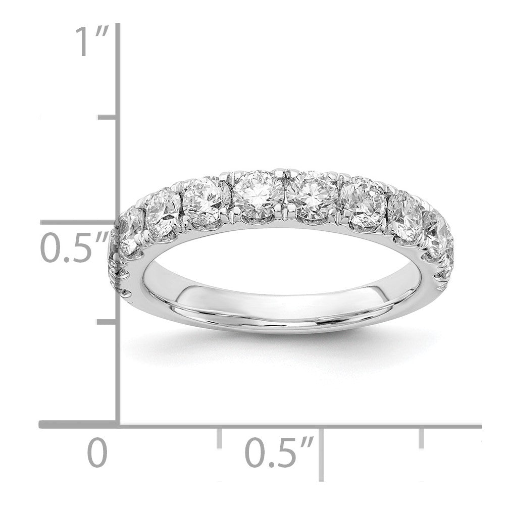 14k White Gold 1 1/2 ct Lab Grown Diamond VS/SI+ G+ Complete Wedding Band
