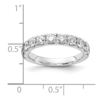 14k White Gold 1 1/2 ct Lab Grown Diamond VS/SI+ G+ Complete Wedding Band