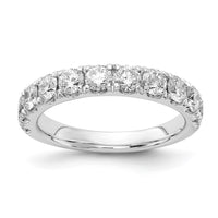 14k White Gold 1 1/2 ct Lab Grown Diamond VS/SI+ G+ Complete Wedding Band