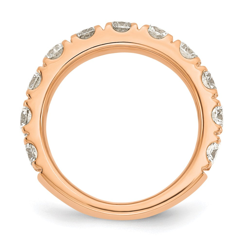 14k Rose Gold 2 ct Lab Grown Diamond VS/SI+ G+ Complete Wedding Band