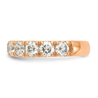 14k Rose Gold 2 ct Lab Grown Diamond VS/SI+ G+ Complete Wedding Band