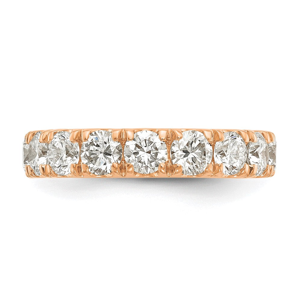 14k Rose Gold 2 ct Lab Grown Diamond VS/SI+ G+ Complete Wedding Band