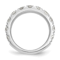 14k White Gold 2 ct Lab Grown Diamond VS/SI+ G+ Complete Wedding Band