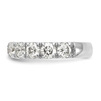 14k White Gold 2 ct Lab Grown Diamond VS/SI+ G+ Complete Wedding Band