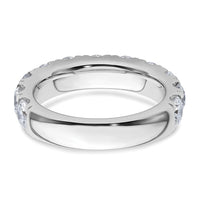 14k White Gold 3ct Lab Grown Diamond VS+ F+ Comp Wedding Band