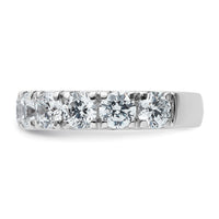 14k White Gold 4ct Cert Lab Grown Diamond VS/SI+ G+ Comp Wedding Band