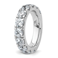 14k White Gold 4ct Cert Lab Grown Diamond VS+ F+ Comp Wedding Band