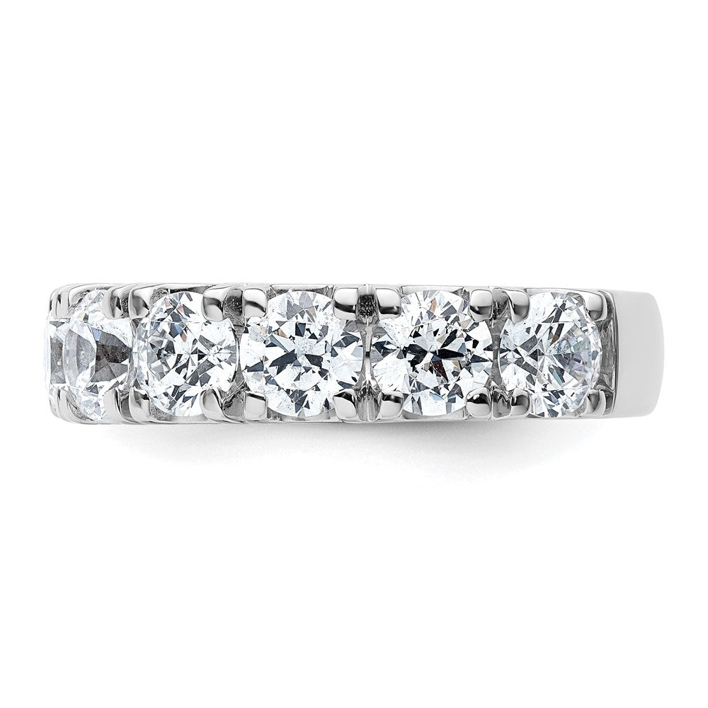 14k White Gold 5 1/3ct Lab Grown Diamond VS/SI+ G+ Comp Wedding Band