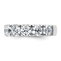 14k White Gold 5 1/3ct Lab Grown Diamond VS+ F+ Comp Wedding Band