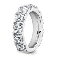 14k White Gold 5 1/3ct Lab Grown Diamond VS/SI+ G+ Comp Wedding Band