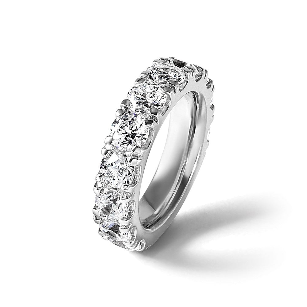 14k White Gold 5 1/3ct Lab Grown Diamond VS/SI+ G+ Comp Wedding Band
