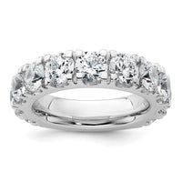 14k White Gold 5 1/3ct Lab Grown Diamond VS+ F+ Comp Wedding Band