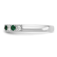 14kw 1/2 ct Lab Grown Dia VS/SI+ G+ & Cr Emerald Complete Band