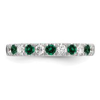 14kw 1/2 ct Lab Grown Dia VS/SI+ G+ & Cr Emerald Complete Band