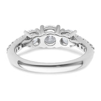 14kw 1 1/2ct Lab Grown Diamond VS+ F+ Round Comp 3 Stone Eng Ring