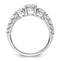 14kw 2ct Lab Grown Diamond VS/SI+ G+ Round Comp 3 Stone Eng Ring