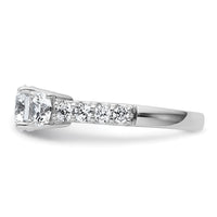14kw 2ct Lab Grown Diamond VS/SI+ G+ Round Comp 3 Stone Eng Ring