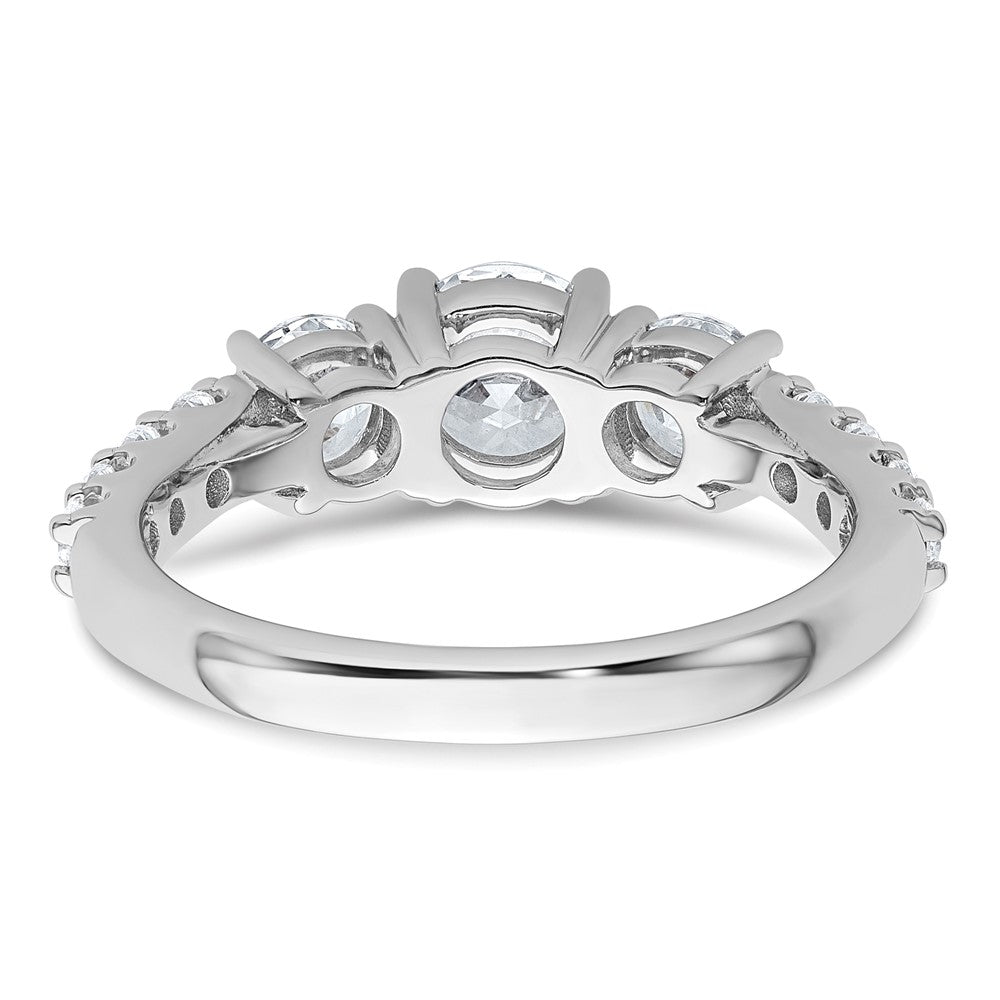 14kw 2ct Lab Grown Diamond VS/SI+ G+ Round Comp 3 Stone Eng Ring